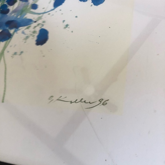 Vtg IKEA Floral Art Print Framed - Picture 8 of 8